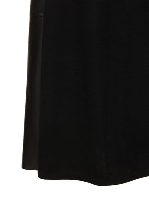 Gauchere: Lambskin leather long dress