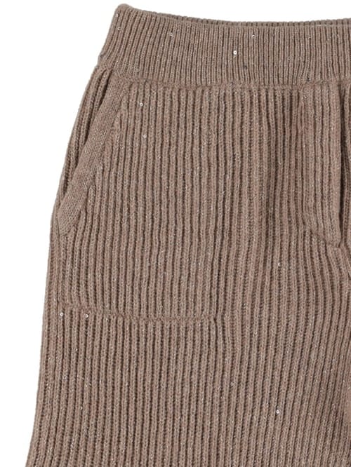 Brunello Cucinelli: 罗纹羊绒&尼龙工装裤