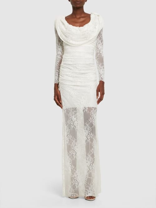 Giuseppe Di Morabito: Long Dress with Draped Neckline