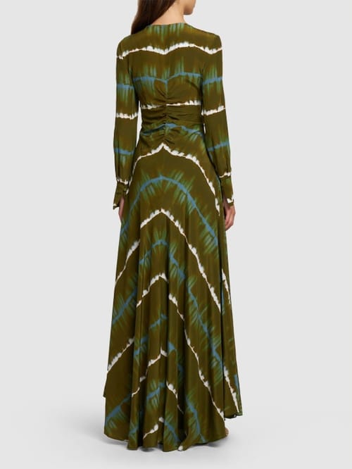 ALTUZARRA: Maxikleid aus Seide mit Cut-outs