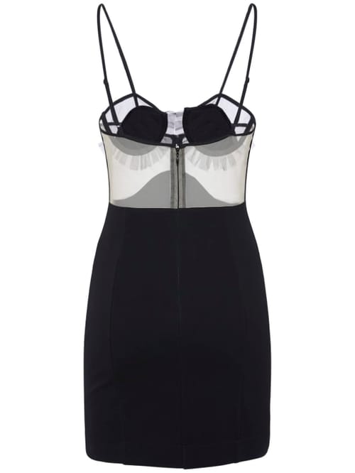Nensi Dojaka: Abito corto bustier con tulle