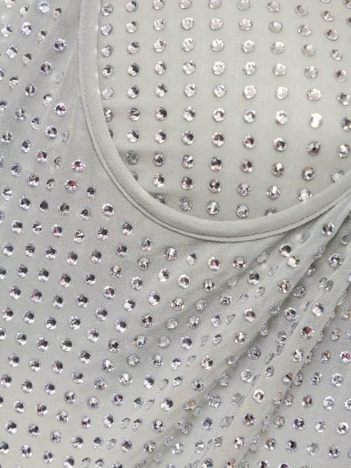 The Attico: Cupro maxi dress with crystals