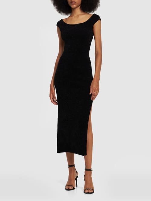 Galvan: Robe midi à fente