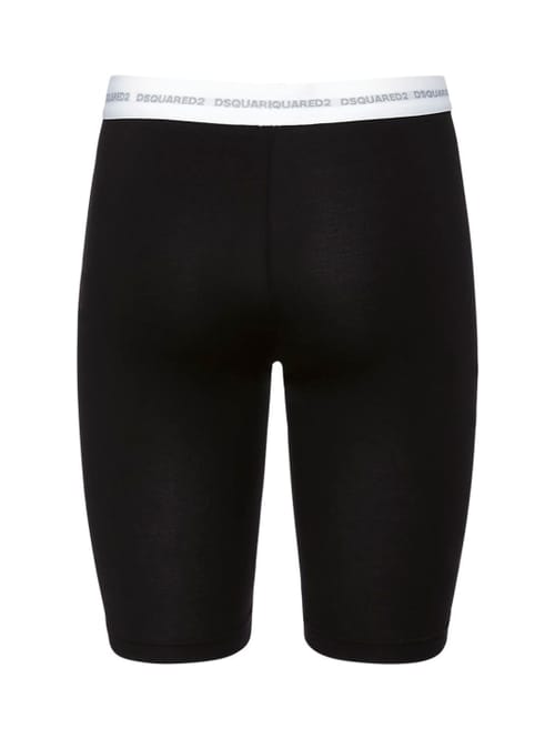 Dsquared2: Logo棉质平纹针织机车短裤