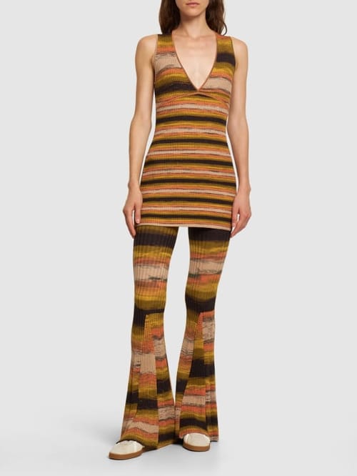 Live The Process: Robe courte trapèze en maille côtelée