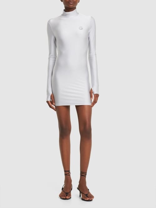 Coperni: Mock neck mini dress