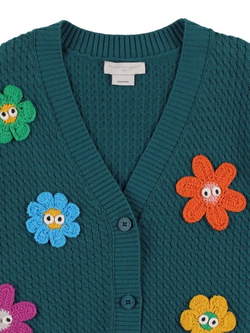 Stella McCartney Kids: 扭绳针织有机棉开衫