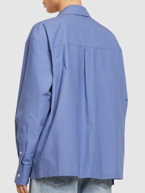 Alexander Wang: Logo纽扣开合棉质衬衫