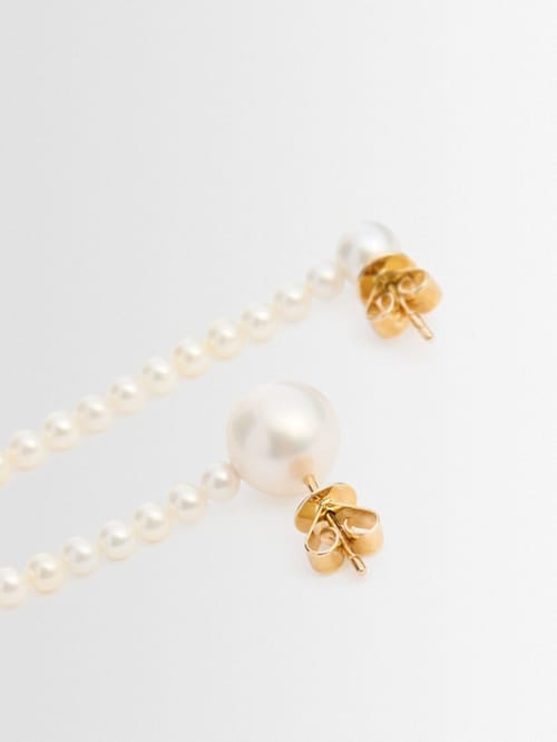 Sophie Bille Brahe: Corinne Grande 14k黄金&珍珠耳环