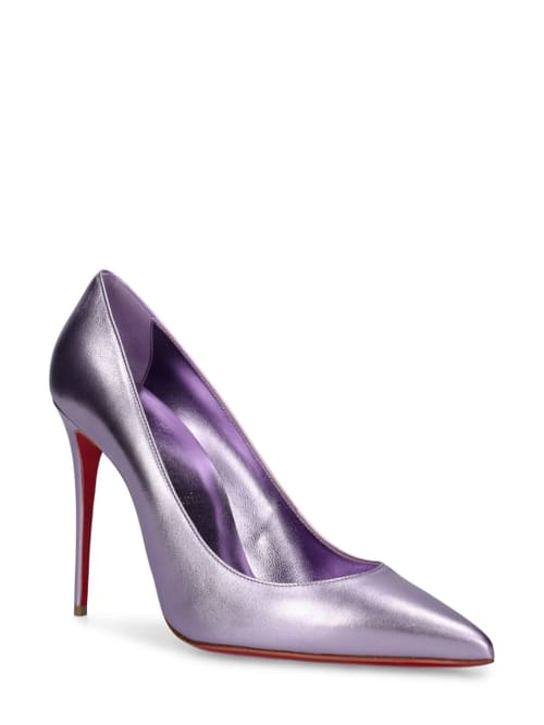 Christian Louboutin: 100毫米Kate层压亮面皮革高跟鞋