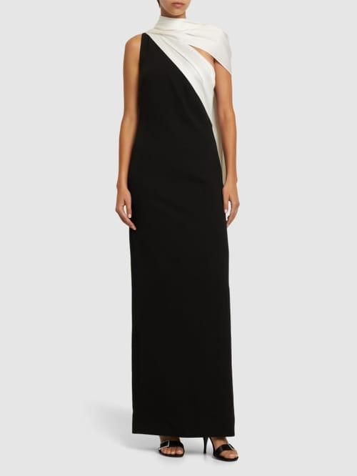 Roland Mouret: Abito lungo con drappeggio asimmetrico