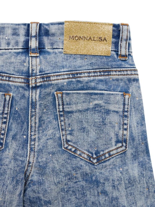 Monnalisa: 棉质喇叭牛仔裤