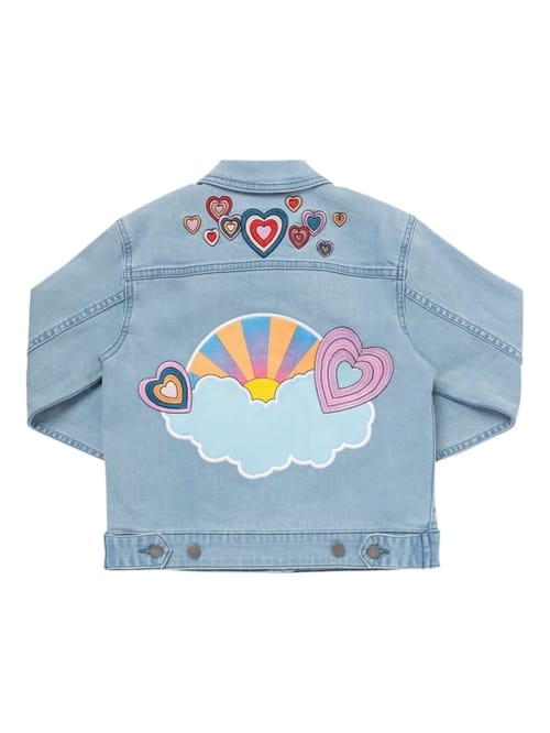 Stella McCartney Kids: Cotton denim jacket w/ patches