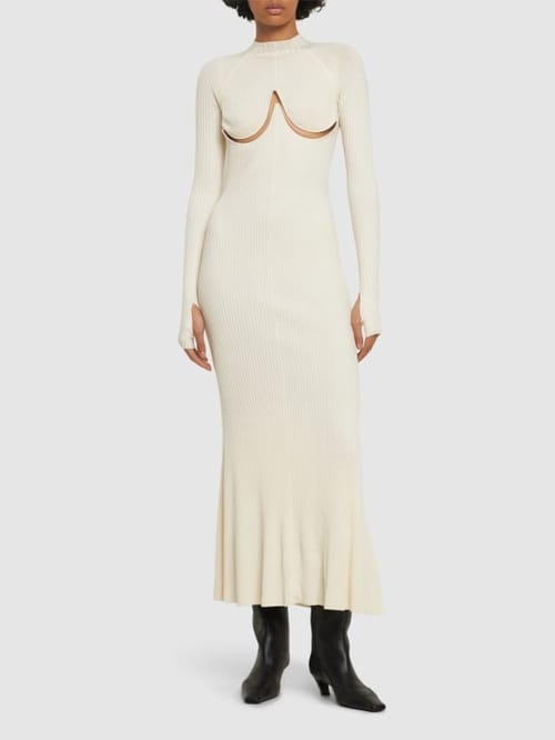 Dion Lee: Ribbed knit cut-out maxi dress