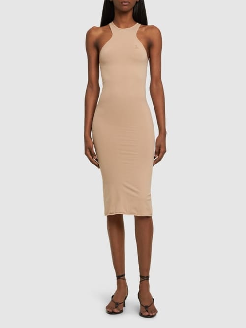 Andreadamo: Halterneck midi dress with slit