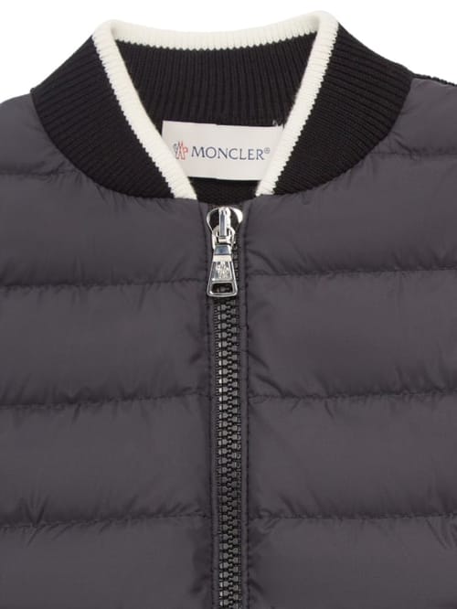 Moncler: Cardigan in piumino e cotone