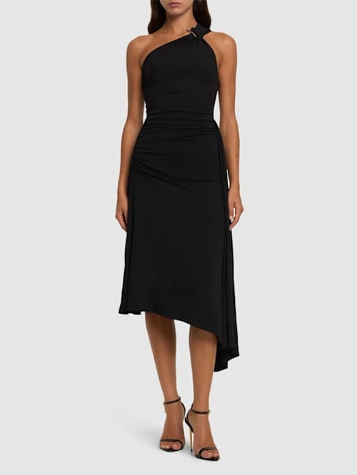 Michael Kors Collection: Abito midi monospalla drappeggiato