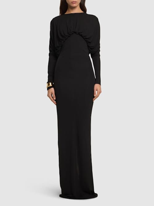 16arlington: Draped jersey maxi dress