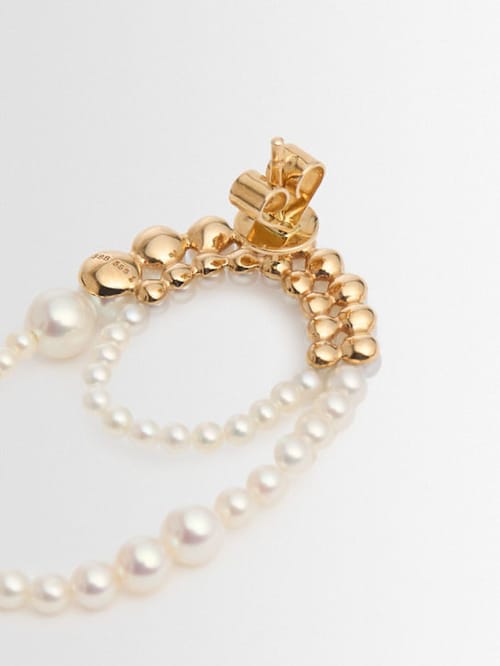 Sophie Bille Brahe: Embrassée 14kt金&珍珠单耳环