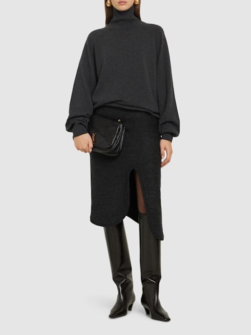 Victoria Beckham: 填充羊毛迷笛半身裙