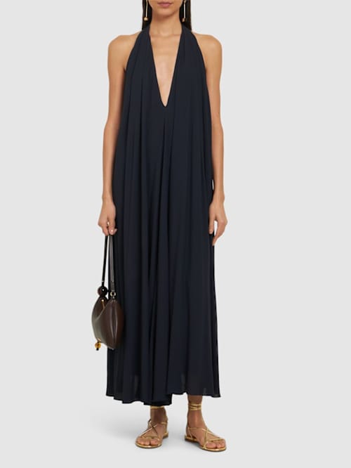 Jacquemus: Neckholder-Maxikleid mit tiefem Ausschnitt