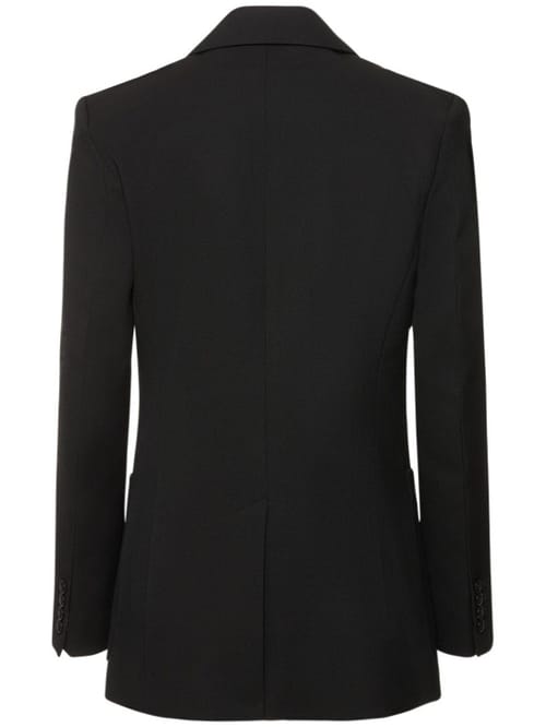 Victoria Beckham: 贴片口袋羊毛混纺西服夹克