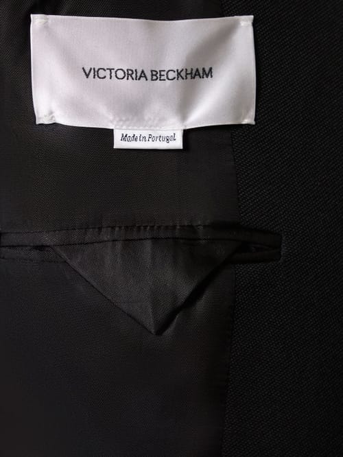 Victoria Beckham: 贴片口袋羊毛混纺西服夹克