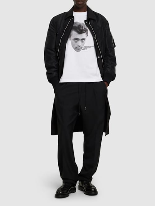 Sacai: Oversize T-shirt with graphic print