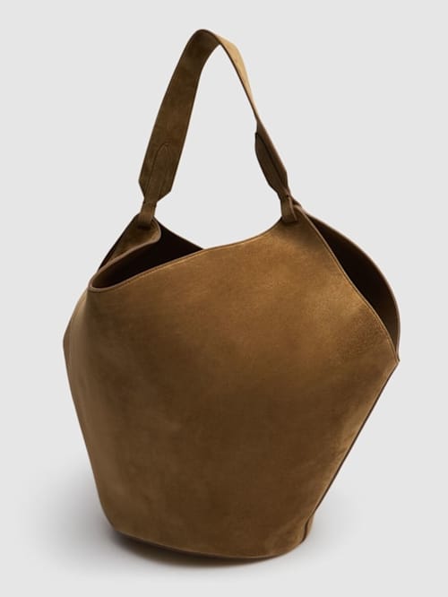 Khaite: Lotus中号麂皮托特包
