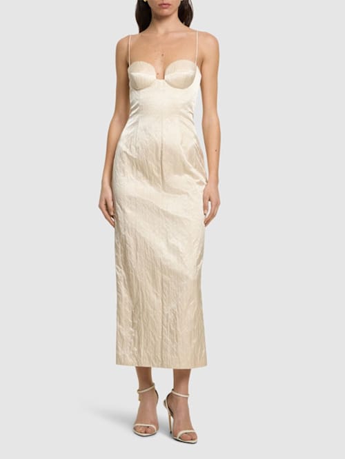 Magda Butrym: Abito lungo bustier con rose