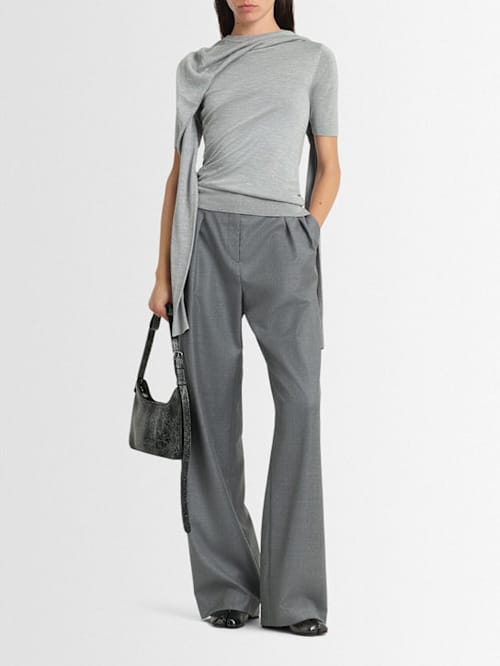 Acne Studios: Klowd解构真丝针织上衣