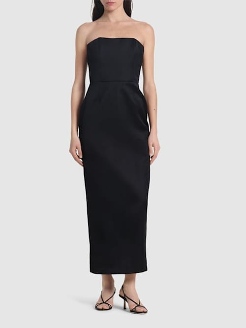 POSSE: Robe longue bustier avec nœud