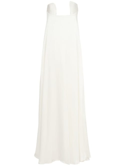 Christopher Esber: Vestido largo de seda con escote escultural
