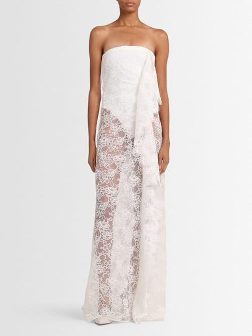 Christopher Esber: Strapless Long Dress with Draping