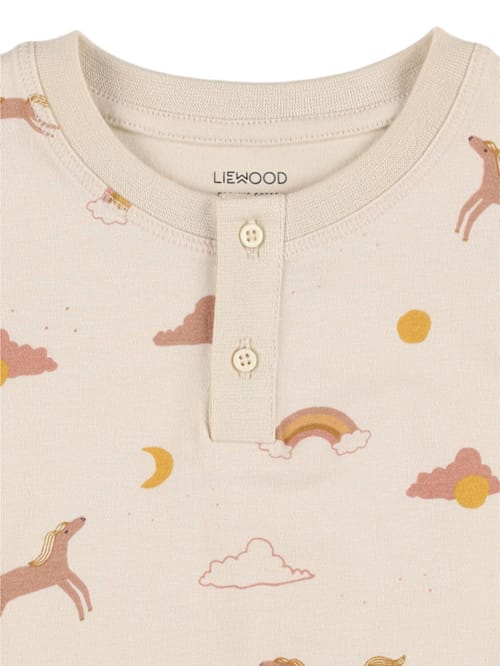 Liewood: 水果印花混棉平纹针织睡衣