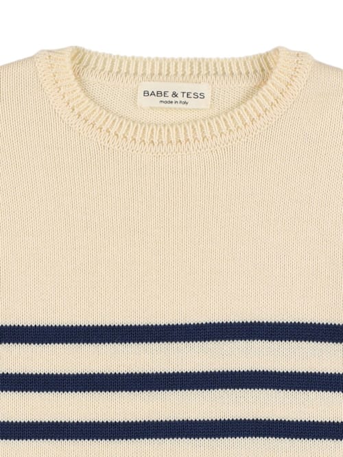 Babe & Tess: Gestreifter Pullover aus Baumwolle