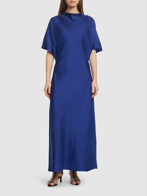 Róhe: Long dress with kimono sleeves