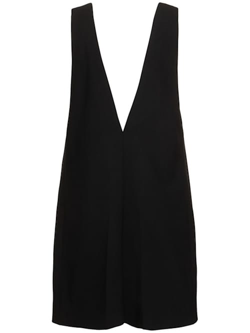 Carven: Abito corto in lana scollo a V