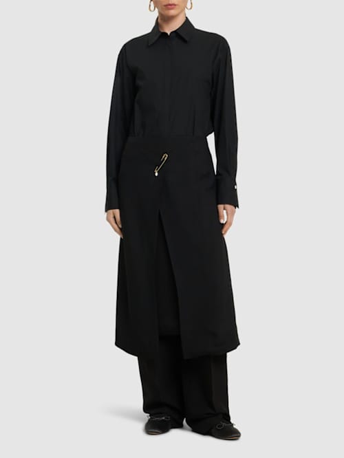 Carven: 粘胶纤维迷笛半身裙