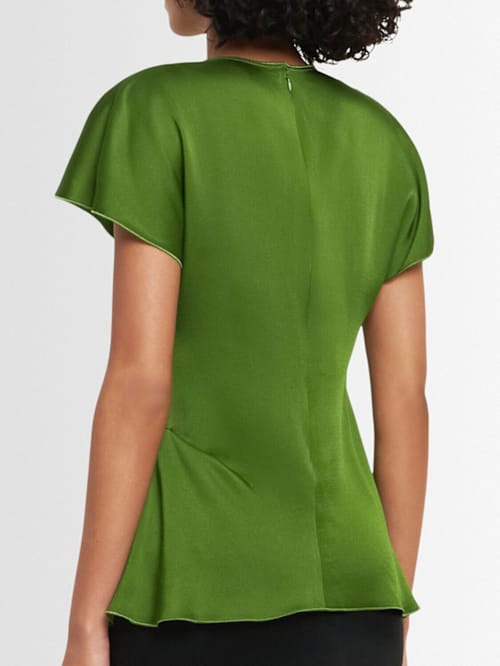 Victoria Beckham: 垂褶绸缎上衣