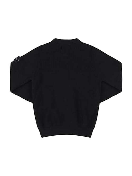 Stone Island Junior: Maglia girocollo in cotone a coste