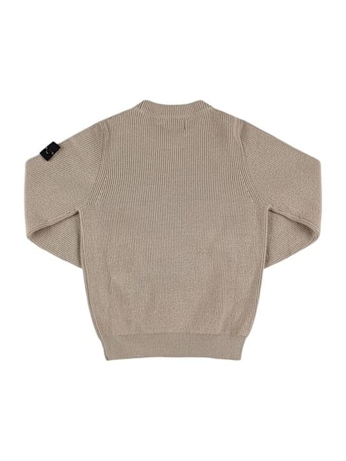 Stone Island Junior: Maglia girocollo in cotone a coste