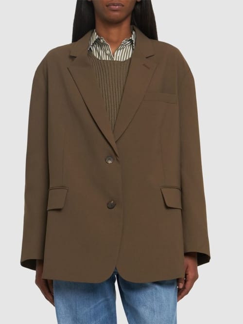 The Frankie Shop: Bea大廓型科技织物斜纹西服夹克