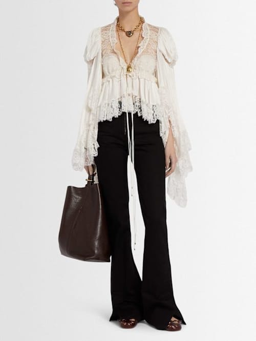 Chloé: Cigarette pants with zip closure