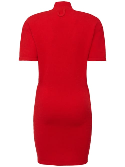 Jacquemus: Strickminikleid aus Wolle mit Stehkragen