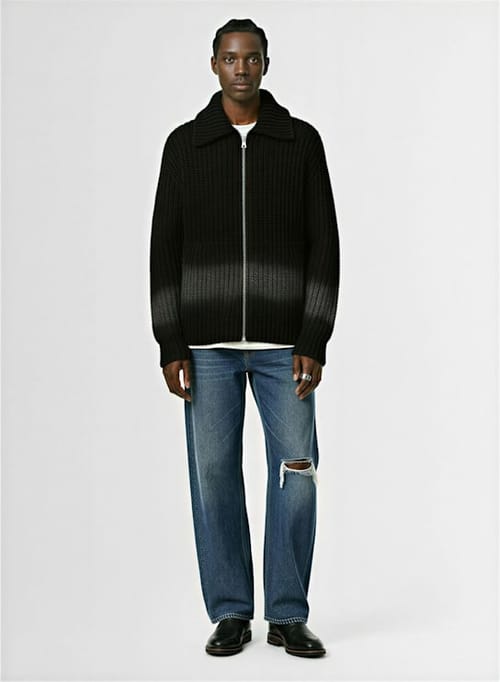 Sacai: 带中央拉链的夹克