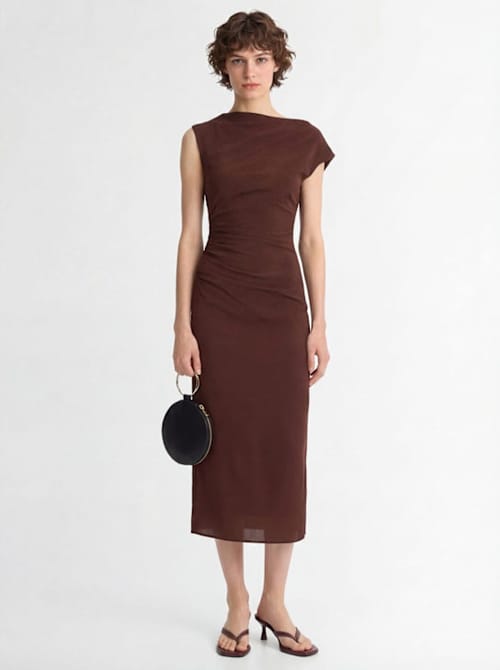 Proenza Schouler: Asymmetrical draped midi dress
