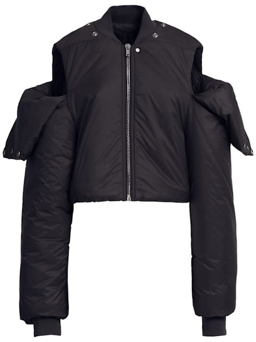 Rick Owens DRKSHDW: 带帽短款羽绒夹克