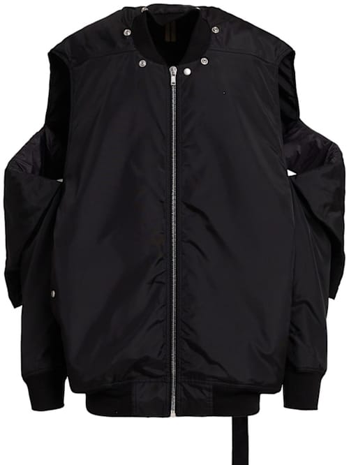 Rick Owens DRKSHDW: 带有结构领的飞行员夹克