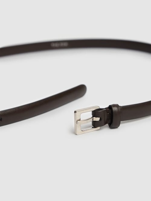 The Row: Slim calfskin leather belt